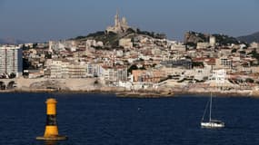 Une photo de la ville de Marseille prise depuis un ferry, le 31 mai 2020.