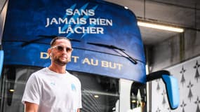 Adrien Rabiot avant le match de l'OM à Rennes en Ligue 1, le 15 août 2025