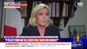 Marine Le Pen: "Une élection ne se joue pas uniquement sur un débat, elle se joue sur un projet"