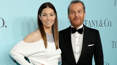 Frédéric Cumenal en avril dernier en compagnie de l'actrice Jessica Biel