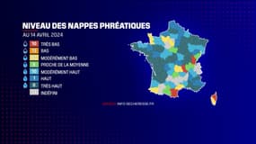 Niveau des nappes phréatiques au 14 avril 2024