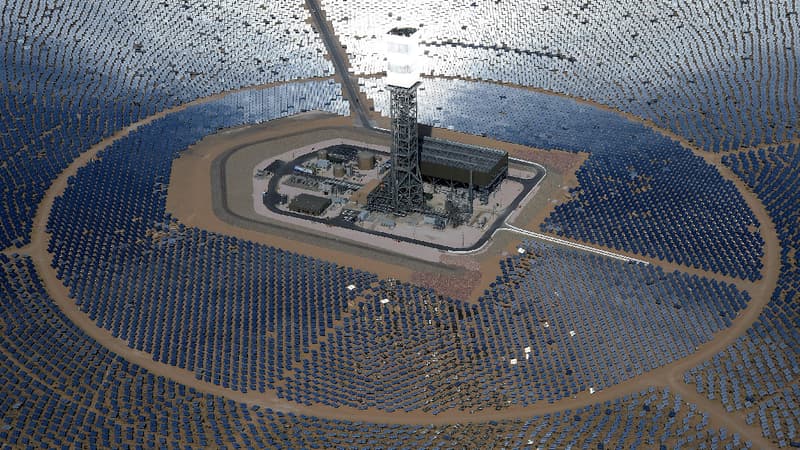 Une centrale solaire en Californie. (image d'illustration) 