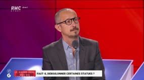 Pour Nicolas Offenstadt, trois solutions s'offrent à nous pour garder nos statues :  - Garder la statue et la mettre dans un musée / parc. - Mettre un panneau explicatif (type borne numérique) devant. - Compléter l'oeuvre, poser une contre statue.