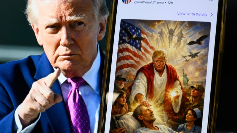 "Blasphématoire", "antéchrist": face à l'indignation de la droite religieuse, Donald Trump retire une image le représentant tel Jésus