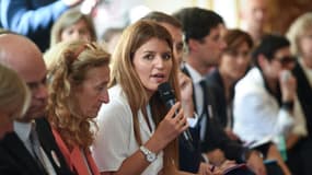 Marlène Schiappa, la secrétaire d'État chargé(e) de l'Égalité entre les femmes et les hommes et de la lutte contre les discriminations, le 3 septembre 2019 à Matignon à Paris. 