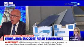 Réforme des retraites: Eric Ciotti réagit aux actes de vandalisme contre sa permanence de Nice