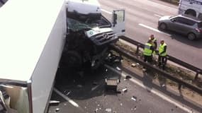 Colision camions A104 - Témoins BFMTV