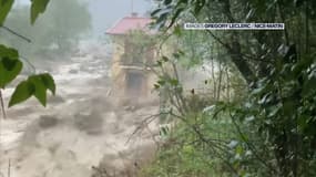 Cette maison de Roquebillière a été emportée par les crues, vendredi, lors des intempéries dans les Alpes-Maritimes