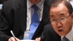 Le secrétaire général de l'ONU Ban Ki-moon, le 10 juillet 2014.