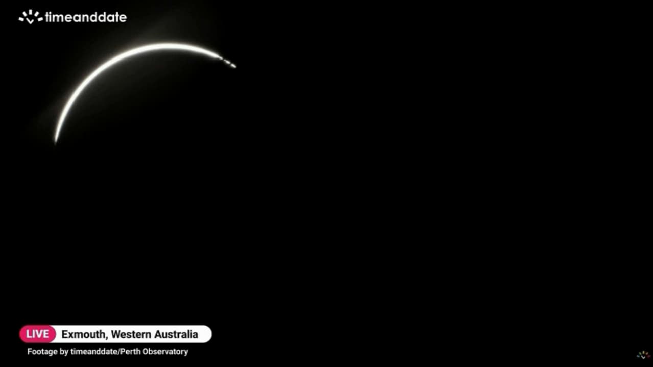 L'éclipse solaire au-dessus de l'Australie, le 20 avril 2023 L'éclipse solaire au-dessus de l'Australie, le 20 avril 2023
