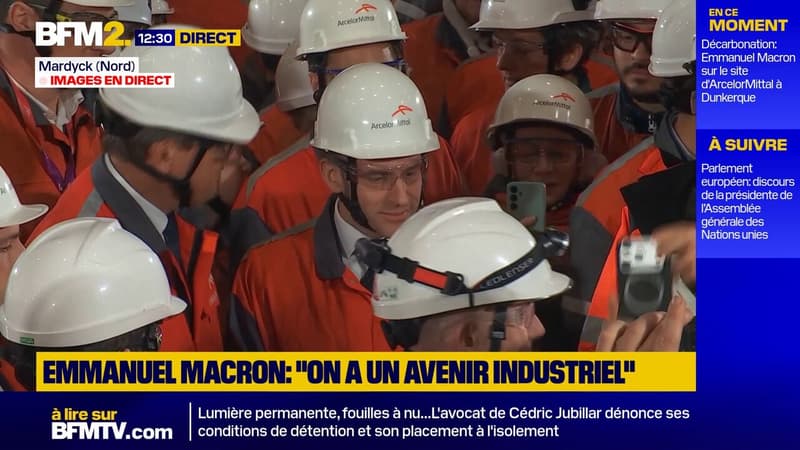"On a besoin d'une sidérurgie française et européenne": Emmanuel Macron visite le site d'ArcelorMittal à Dunkerque