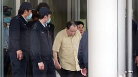Iwao Hakamada à sa sortie de prison.