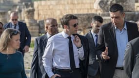 Emmanuel Macron en déplacement en Jordanie le 21 décembre 2022.