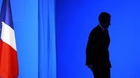 Nicolas Sarkozy (photo) serait devancé par Dominique Strauss-Kahn ou Martine Aubry pour le Parti socialiste et Marine Le Pen pour le Front national au premier tour de l'élection présidentielle en 2012, selon un sondage BVA. /Photo prise le 16 mars 2011/RE
