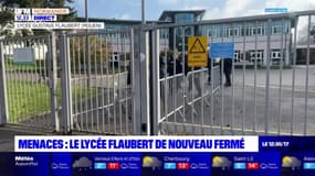 Rouen: le lycée Gustave-Flaubert à nouveau fermé après des menaces