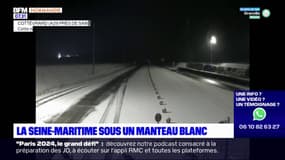 La Seine-Maritime sous plusieurs centimètres de neige ce lundi matin