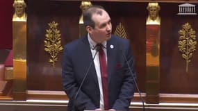 Le député allemand Norbert Kleinwächter à l'Assemblée nationale le 23 janvier 2023 (Capture d'écran) 