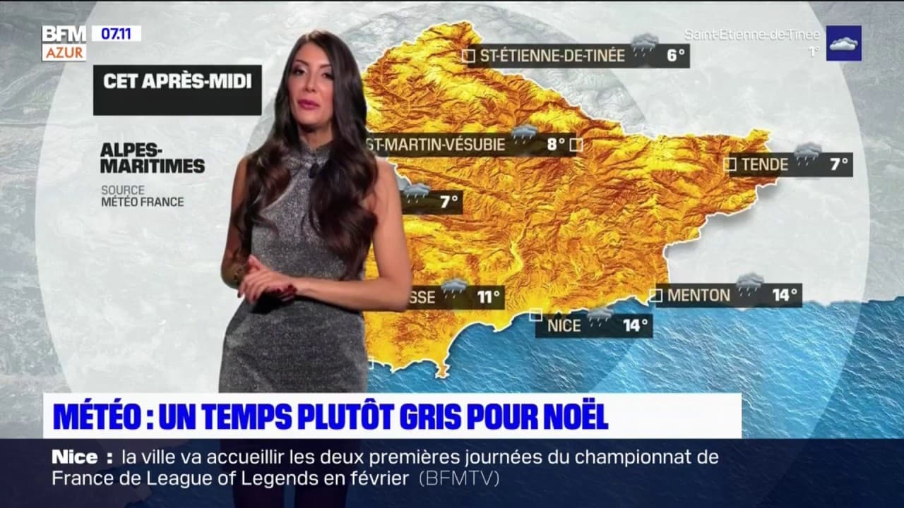 Météo Côte d'Azur un temps gris et pluvieux mais des températures douces