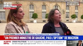 Réunion à l'Élysée: "Il a été assez clair qu'il n'y aurait pas de gouvernement avec de la droite et de la gauche dedans", explique Marine Tondelier (Les Écologistes)