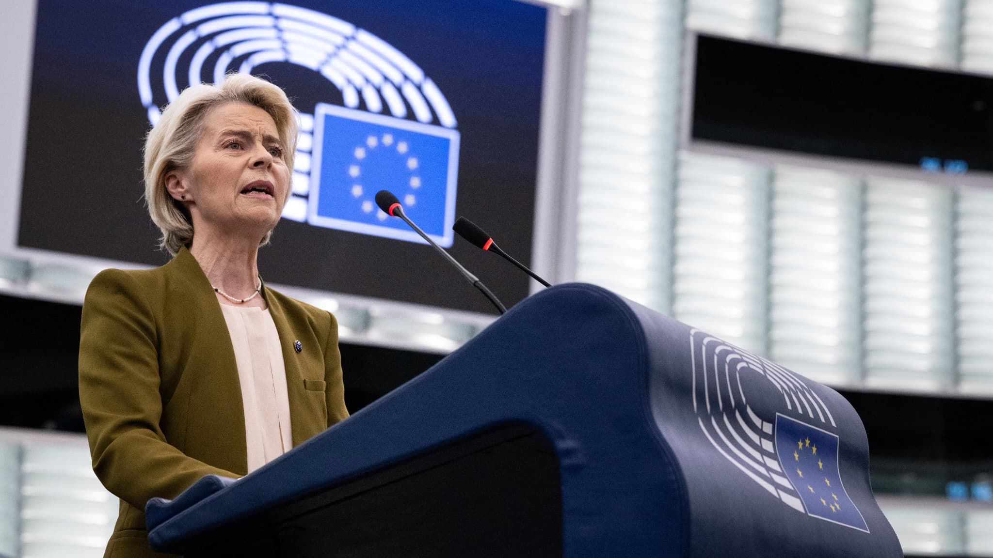 GUERRE À GAZA: URSULA VON DER LEYEN PROPOSE DES SANCTIONS CONTRE LES MINISTRES "EXTRÉMISTES" ISRAÉLIENS