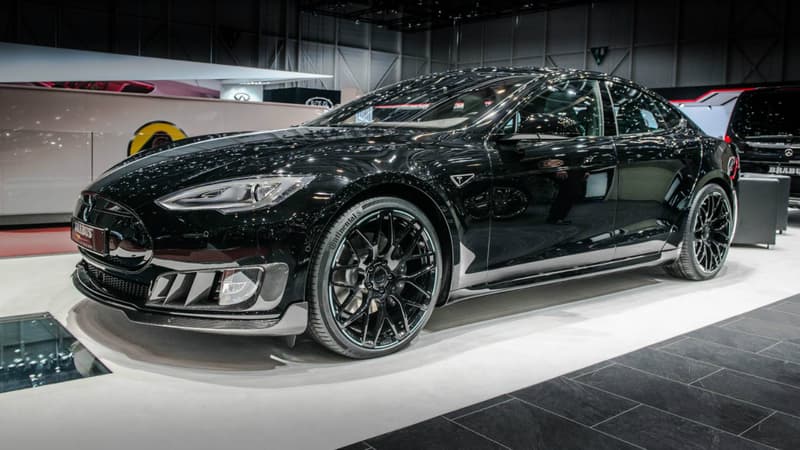 Votre Tesla Model S au look si classe et discret prend une grosse dose de noir et d'agressivité Brabus.