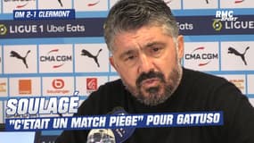 OM 2-1 Clermont: Gattuso soulagé d'avoir gagné "un match piège"