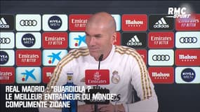 Real Madrid : "Guardiola ? Le meilleur entraîneur du monde" complimente Zidane