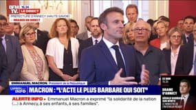 Emmanuel Macron: "Nous pouvons nourrir le plus grand des espoirs pour les enfants et les adultes qui ont été touchés, les choses vont continuer à aller en s'améliorant"