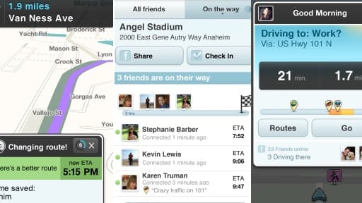La société israélienne Waze propose un service de GPS social.