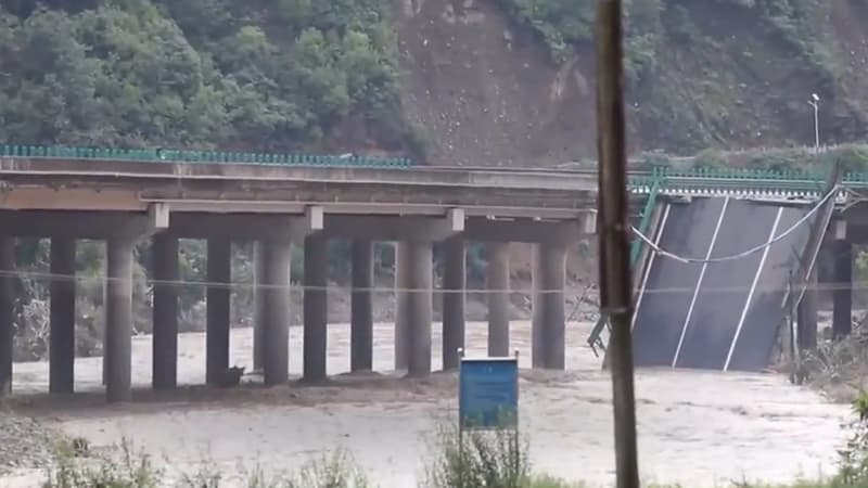 Le pont qui s'est effondré en Chine ayant provoqué la mort d'au moins 11 personnes