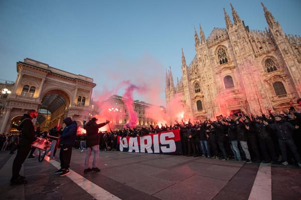 Les supporteurs du PSG à Milan