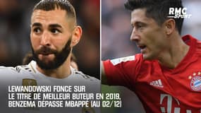 Lewandowski fonce sur le titre de meilleur buteur en 2019, Benzema dépasse Mbappé (au 02/12)