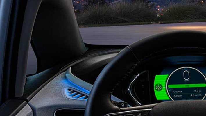 L'intérieur de la Chevrolet Bolt, le modèle jumeau de l'Opel Ampera-e.