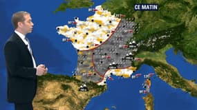 Une large perturbation balafre la France du sud ouest au nord-ouest.
