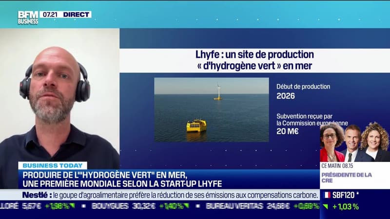Matthieu Guesné (Lhyfe) : Au large de Guérande, Lhyfe démarre la production d'hydrogène marin - 29/06