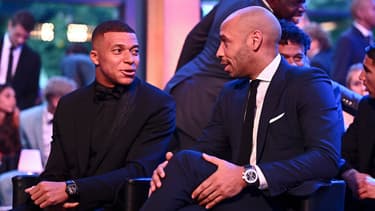 Kylian MBAPPE et Thierry HENRY au Pavillon Gabriel le 28/05/2023	