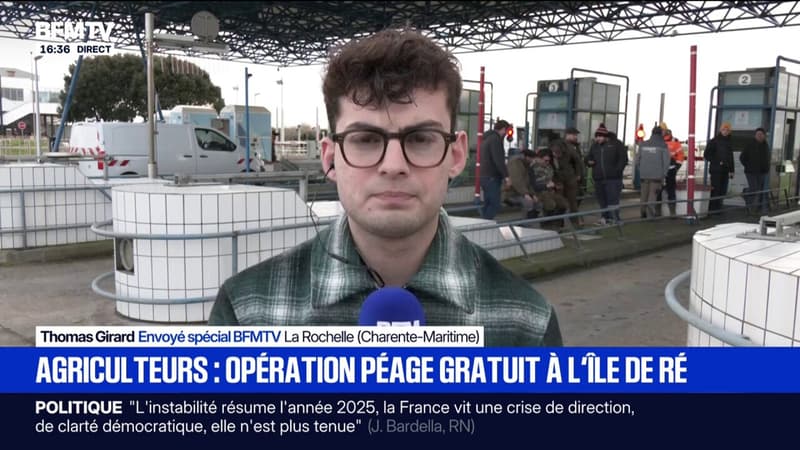 Colère agricole: Opération de péage gratuit à l'île de Ré