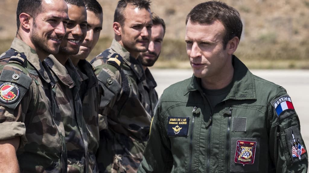 Emmanuel Macron à Istres sur la base BA 125 le 20 juillet 2017