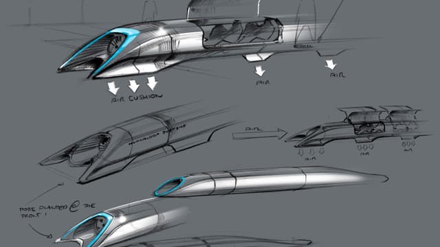 Développé par des ingénieurs issus de Tesla et SpaceX, Hyperloop consiste en un tube à basse pression dans lequel circulent des capsules transportant des passagers. 