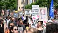 Entre 2800 et 6000 manifestants dénombrés dans les rues de Strasbourg, le 6 juin, contre la réforme des retraites.