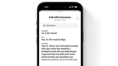 La fonction "Live audio transcription" d'Apple
