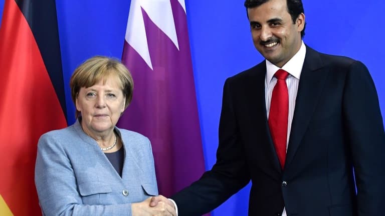 Angela Merkel et Tamim Al Thani