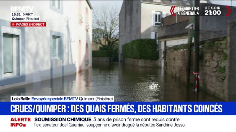 La Bretagne bat des records de précipitations mensuelles au mois de janvier, des habitants évacués à Quimper