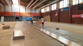 Le parquet des basketteurs des JO de Paris 2024 a pris la direction de la salle Marcel Cerdan à Villeneuve-d'Ascq