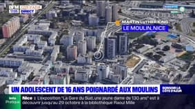 Nice: un ado de 16 ans poignardé dans le quartier des Moulins ce mardi