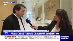 Franck Cohen (avocat de l'automobiliste soupçonné d'avoir écrasé un cycliste): "À aucun moment, il n'a voulu attenter à la vie"