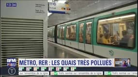 Dans le métro et le RER, la pollution varie selon l'endroit du quai où vous vous trouvez