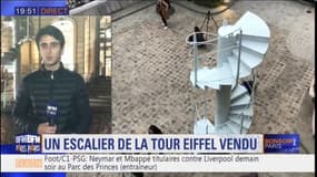 Un tronçon d'escalier de la Tour Eiffel vendu 169.000 euros aux enchères 