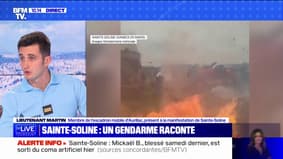 Sainte-Soline: "Les plus vieux gendarmes de l'escadron n'ont jamais connu un niveau de violence pareil", affirme le Lieutenant Martin