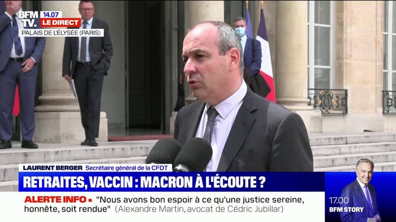 Vaccination obligatoire pour les soignants: "Sans stigmatiser, il faut en passer par là", estime Laurent Berger (CFDT)